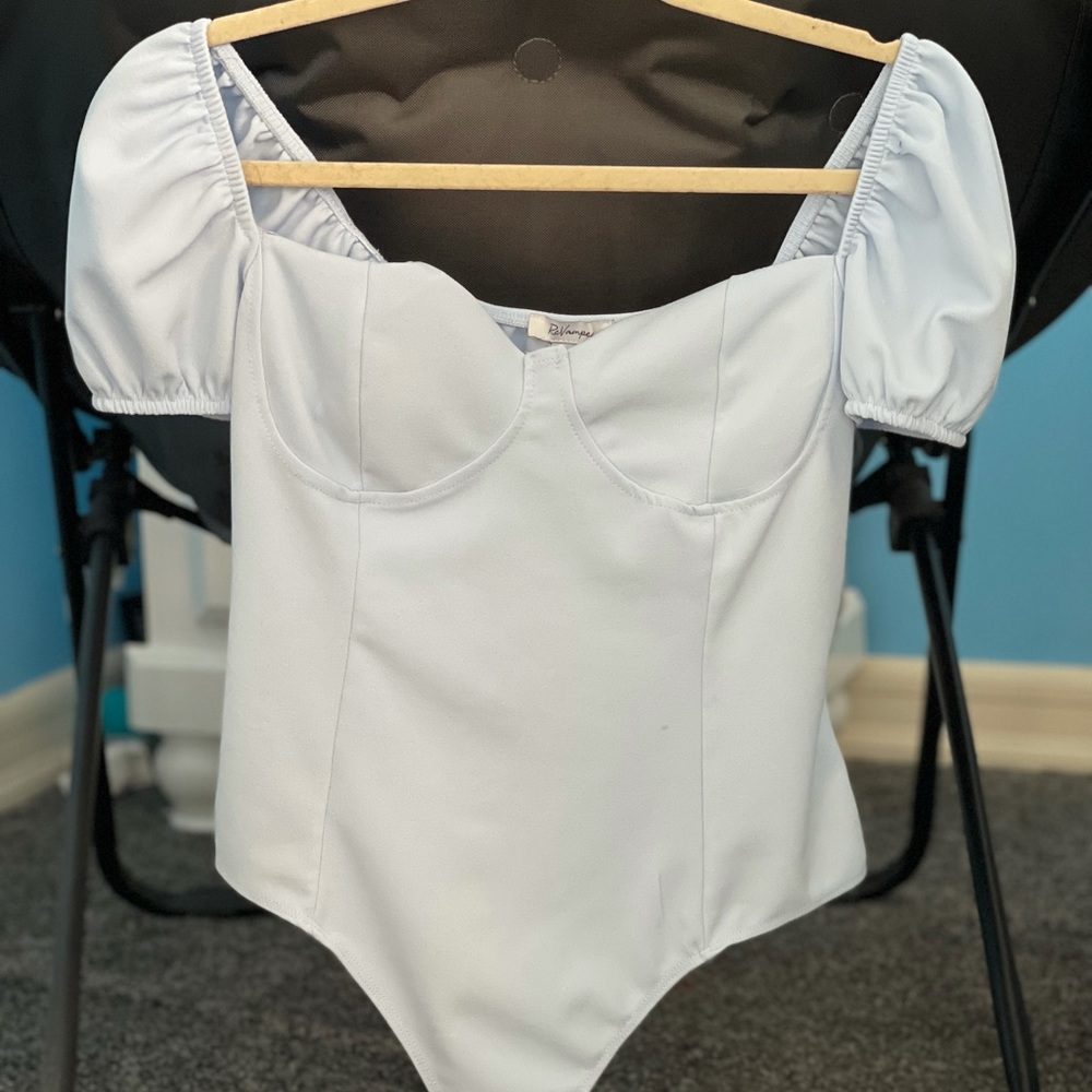 Puffy sleeve body suit